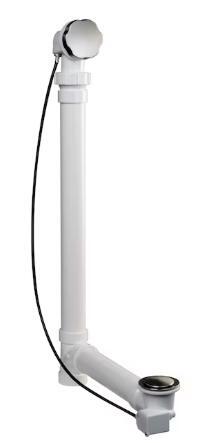 Cable Drive Bath Drain Sch 40 Pvc - Brushed Nickel 