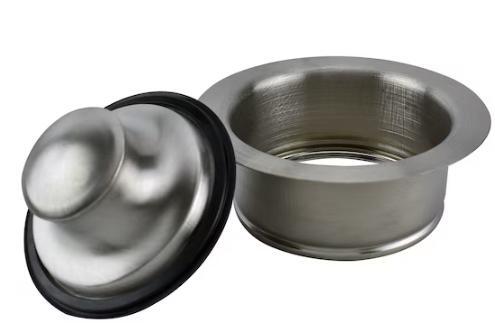 Garbage Disposer Flange And Stopper - Brushed Nickel