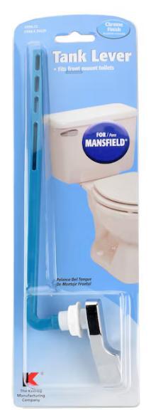 Front Mount Plastic Toilet Tank Lever For Mansfield - Chrome 