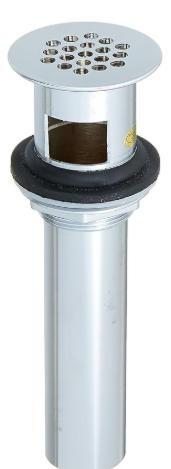 Lavatory Grid Strainer, Cast Brass - Chrome